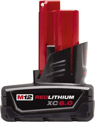 Milwaukee Tool - 12 Volt Lithium-Ion Power Tool Battery - 6 Ahr Capacity, Series M12 REDLITHIUM XC - Top Tool & Supply