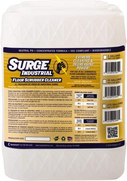 Surge Industrial - 5 Gal Container Cleaner - Use on Hard Surfaces - Top Tool & Supply