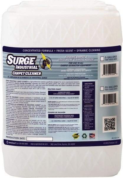 Surge Industrial - 5 Gal Container Carpet Cleaner - Light Citrus Scent, Use on Carpet & Upholstery - Top Tool & Supply