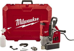 Milwaukee Tool - 1-5/8" Chuck, 5.125" Travel, Portable Electromagnetic Drill Press - 470-730 RPM, 13 Amps, 2.3 hp, 1750 Watts - Top Tool & Supply