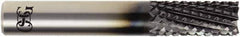 OSG - 3/8" Diam, 1-1/4" LOC, Drill Point End, Solid Carbide Diamond Pattern Router Bit - Right Hand Cut, 3" OAL, 3/8" Shank Diam, Use on Carbon Fiber, Honeycomb Core, Carbon - Top Tool & Supply