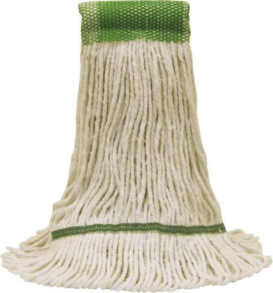 O-Cedar - 5" Green Head Band, Medium Blended Fiber Loop End Mop Head - 4 Ply - Top Tool & Supply