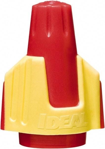 Ideal - 2, 18 to 4, 10 AWG, 600 Volt, Flame Retardant, Wing Twist on Wire Connector - Red & Yellow, 221°F - Top Tool & Supply