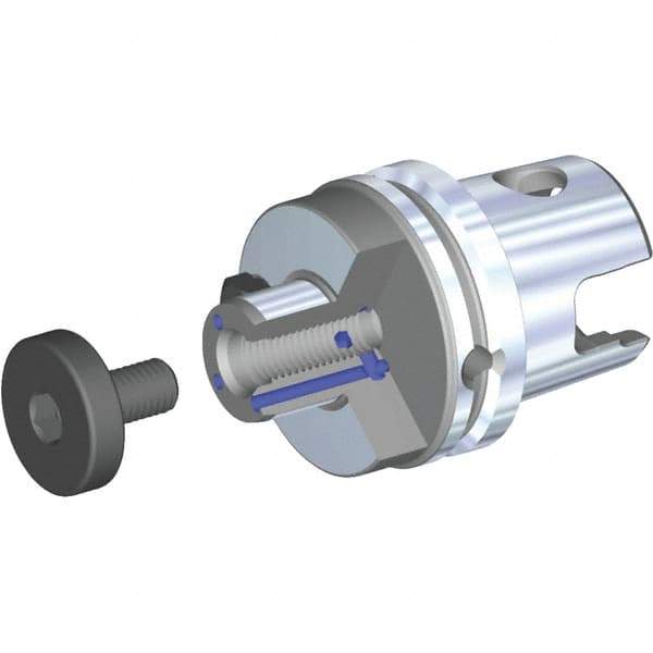 Kennametal - KM63XMZ Modular Connection 3/4" Pilot Diam Shell Mill Holder - 1.024" Flange to Nose End Projection, 1-3/4" Nose Diam, 3/8-24 Lock Screw, Through-Spindle Coolant - Exact Industrial Supply