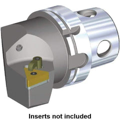 Kennametal - Left Hand Cut, Size KM4X100, TN.. Insert Compatiblity, Modular Turning & Profiling Cutting Unit Head - 63mm Ctr to Cutting Edge, 100mm Head Length, Through Coolant - Top Tool & Supply