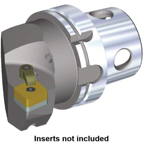 Kennametal - Left Hand Cut, Size KM4X100, CN.. Insert Compatiblity, Internal or External Modular Turning & Profiling Cutting Unit Head - 63mm Ctr to Cutting Edge, 100mm Head Length, Through Coolant - Top Tool & Supply