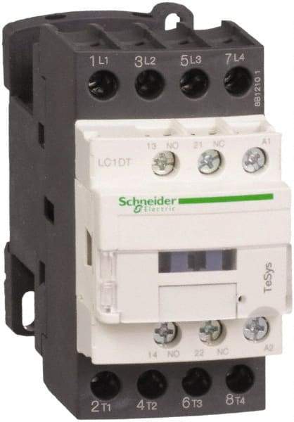 Schneider Electric - 4 Pole, 48 Coil VAC at 50/60 Hz, 25 Amp at 440 VAC, Nonreversible IEC Contactor - Bureau Veritas, CCC, CSA, CSA C22.2 No. 14, DNV, EN/IEC 60947-4-1, EN/IEC 60947-5-1, GL, GOST, LROS, RINA, UL 508, UL Listed - Top Tool & Supply