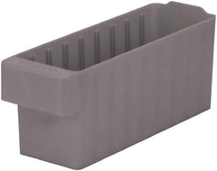 Akro-Mils - 15 Lb. Load Capacity, 11-5/8" Deep, Gray Polymer Drawer Bin - 4-5/8" High x 3-3/4" Wide x 11-5/8" Long - Top Tool & Supply