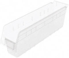 Akro-Mils - 17-7/8" Deep, Clear Polymer Hopper Shelf Bin - 6" High x 4-1/8" Wide x 17-7/8" Long - Top Tool & Supply