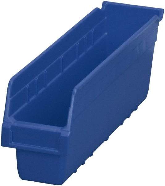 Akro-Mils - 17-7/8" Deep, Blue Polymer Hopper Shelf Bin - 6" High x 4-1/8" Wide x 17-7/8" Long - Top Tool & Supply