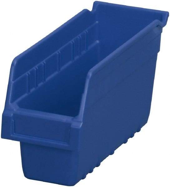 Akro-Mils - 11-5/8" Deep, Blue Polymer Hopper Shelf Bin - 6" High x 4-1/8" Wide x 11-5/8" Long - Top Tool & Supply