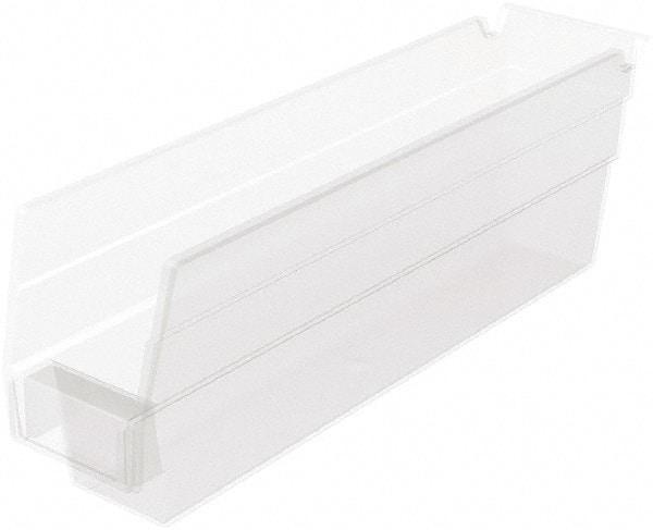 Akro-Mils - 54 Lb. Load Capacity, 11-5/8" Deep, Clear Hopper Shelf Bin - 4" High x 2-3/4" Wide x 11-5/8" Long - Top Tool & Supply