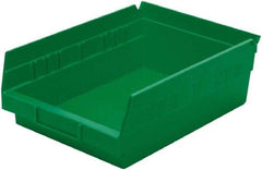 Akro-Mils - 138 Lb. Load Capacity, 11-5/8" Deep, Green Hopper Shelf Bin - 4" High x 8-3/8" Wide x 11-5/8" Long - Top Tool & Supply