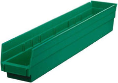 Akro-Mils - 199 Lb. Load Capacity, 23-5/8" Deep, Green Hopper Shelf Bin - 4" High x 4-1/8" Wide x 23-5/8" Long - Top Tool & Supply