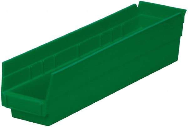 Akro-Mils - 123 Lb. Load Capacity, 17-7/8" Deep, Green Hopper Shelf Bin - 4" High x 4-1/8" Wide x 17-7/8" Long - Top Tool & Supply