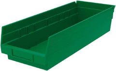 Akro-Mils - 176 Lb. Load Capacity, 17-7/8" Deep, Green Hopper Shelf Bin - 4" High x 6-5/8" Wide x 17-7/8" Long - Top Tool & Supply