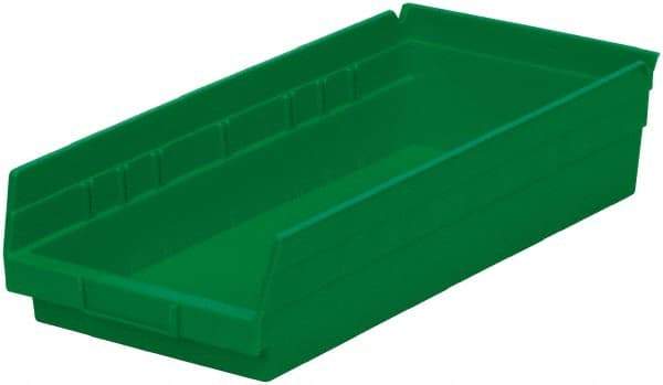 Akro-Mils - 214 Lb. Load Capacity, 17-7/8" Deep, Green Hopper Shelf Bin - 4" High x 8-3/8" Wide x 17-7/8" Long - Top Tool & Supply