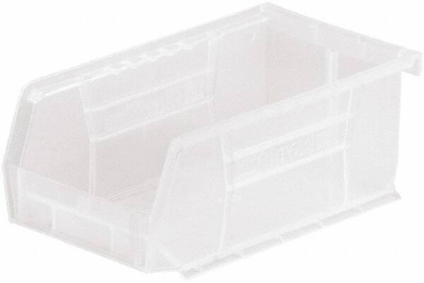 Akro-Mils - 10 Lb. Load Capacity, 7-3/8" Deep, Clear Polymer Hopper Stacking Bin - 3" High x 4-1/8" Wide x 7-3/8" Long - Top Tool & Supply