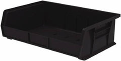 Akro-Mils - 60 Lb. Load Capacity, 10-7/8" Deep, Black Polymer Hopper Stacking Bin - 5" High x 16-1/2" Wide x 10-7/8" Long - Top Tool & Supply