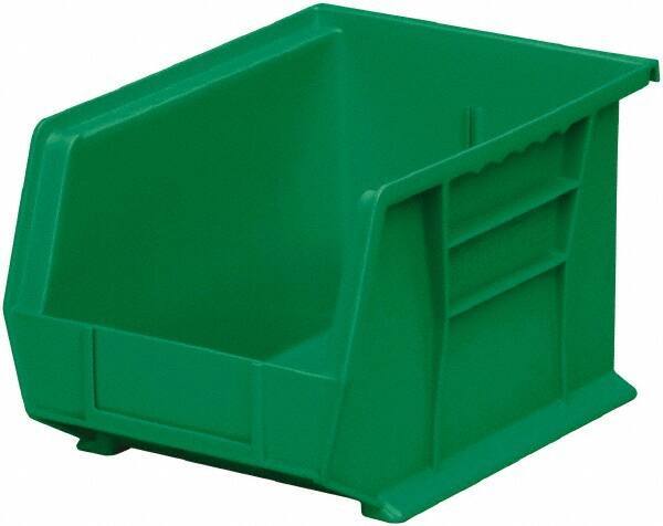 Akro-Mils - 50 Lb. Load Capacity, 10-3/4" Deep, Green Polymer Hopper Stacking Bin - 7" High x 8-1/4" Wide x 10-3/4" Long - Top Tool & Supply