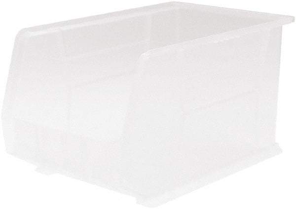 Akro-Mils - 60 Lb. Load Capacity, 18" Deep, Clear Polymer Hopper Stacking Bin - 10" High x 11" Wide x 18" Long - Top Tool & Supply