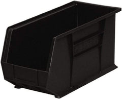 Akro-Mils - 60 Lb. Load Capacity, 18" Deep, Black Polymer Hopper Stacking Bin - 9" High x 8-1/4" Wide x 18" Long - Top Tool & Supply