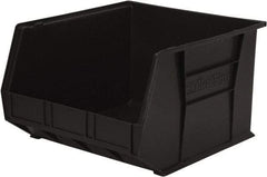 Akro-Mils - 75 Lb. Load Capacity, 18" Deep, Black Polymer Hopper Stacking Bin - 11" High x 16-1/2" Wide x 18" Long - Top Tool & Supply