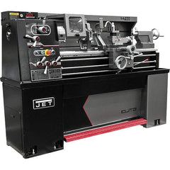 Jet - 14" Swing, 40" Between Centers, 230 Volt, Single Phase Engine Lathe - 5MT Taper, 3 hp, 30 to 2,200 RPM, 1-1/2" Bore Diam, 30" Deep x 58" High x 77" Long - Top Tool & Supply