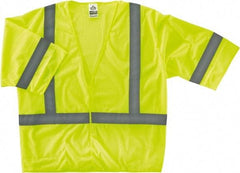 Ergodyne - Size S/M High Visibility Lime Mesh General Purpose Vest - 36 to 44" Chest, ANSI/ISEA 107, Hook & Loop Closure, 1 Pocket, Polyester - Top Tool & Supply