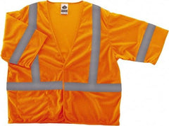 Ergodyne - Size 4X/5XL High Visibility Orange Mesh General Purpose Vest - 58 to 64" Chest, ANSI/ISEA 107, Hook & Loop Closure, 1 Pocket, Polyester - Top Tool & Supply