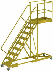 TRI-ARC - 132" 9 Step Configurable Cantilever Ladder - Supported, 300 Lb Capacity, 90" Platform Height, 30" Base Width x 117" Base Depth, Serrated - Top Tool & Supply