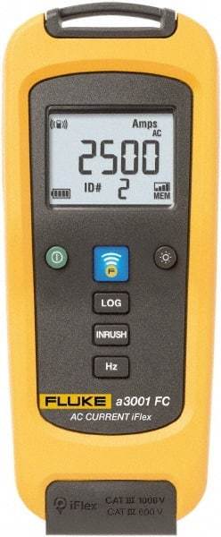 Fluke - FLK-A3001 FC, CAT IV, CAT III, Digital True RMS Wireless Clamp Meter with 10" Flex Jaws - 2500 AC Amps, Measures Current - Top Tool & Supply