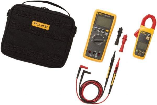 Fluke - 4 Piece, FC Wireless AC Current Clamp Kit - 1,000 Volt Max, LCD Display - Top Tool & Supply