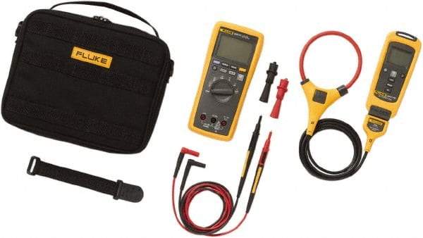 Fluke - 5 Piece, FC Wireless AC Current Clamp Kit - 1,000 Volt Max, LCD Display - Top Tool & Supply