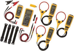 Fluke - 9 Piece, FC Series Wireless Multimeter Kit - 1,000 Volt Max, LCD Display - Top Tool & Supply