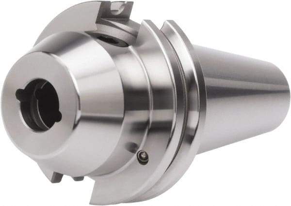 Accupro - CAT40 Taper Shank 3/8" Hole End Mill Holder/Adapter - 1" Nose Diam, 1-3/8" Projection, 5/8-11 Drawbar, Through-Spindle & DIN Flange Coolant - Exact Industrial Supply