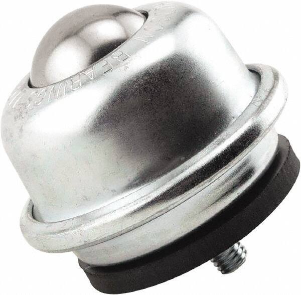 Hudson Bearing - 1-1/2 Inch Diameter, Round, Stainless Steel Ball Transfer - 2.5625 Inch Mount Height, 250 Lb. Capacity - Top Tool & Supply