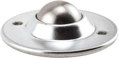 Hudson Bearing - 1-1/2 Inch Diameter, Round, Carbon Steel Ball Transfer - 3.6563 Inch Overall Diameter, 1.1406 Inch Mount Height, 200 Lb. Capacity - Top Tool & Supply