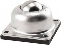 Hudson Bearing - 1-1/2 Inch Diameter, Round, Carbon Steel Ball Transfer - 2 Inch Mount Height, 250 Lb. Capacity - Top Tool & Supply