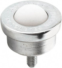 Hudson Bearing - 1 Inch Diameter, Round, Nylon Ball Transfer - 1.6719 Inch Overall Diameter, 1-1/4 Inch Mount Height, 200 Lb. Capacity - Top Tool & Supply