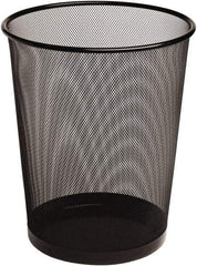 Rubbermaid - 2 Gal Black Round Trash Can - Metal, 14-3/16" High x 11.69" Long x 11.69" Wide - Top Tool & Supply