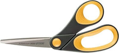 Ability One - 4" LOC, 8" OAL Titanium Scissors - Ambidextrous, Straight Handle, For Sticky Residues - Top Tool & Supply