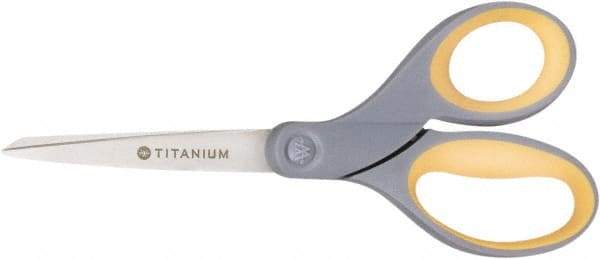 Ability One - 4" LOC, 7" OAL Titanium Scissors - Ambidextrous, Straight Handle, For Sticky Residues - Top Tool & Supply