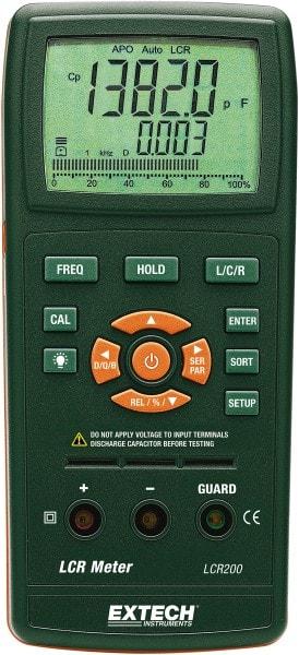 Extech - LCR200, Digital Passive Component LCR Multimeter - 200 mOhm, Measures Capacitance, Resistance - Top Tool & Supply