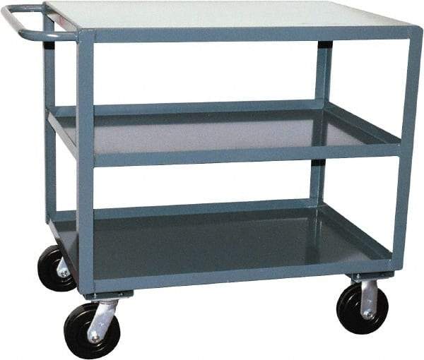 Jamco - 2,400 Lb Capacity, 36" Wide x 48" Long x 36" High Heavy Duty Service Cart - 3 Shelf, Steel - Top Tool & Supply