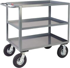 Jamco - 1,200 Lb Capacity, 30" Wide x 48" Long x 39" High Heavy Duty Service Cart - 3 Shelf, Steel - Top Tool & Supply