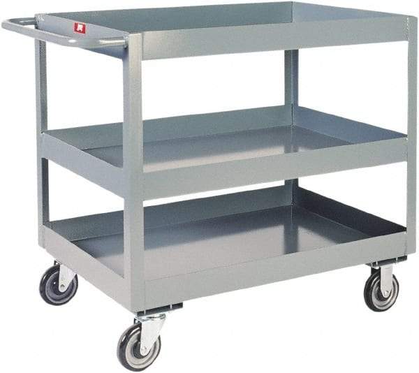 Jamco - 1,200 Lb Capacity, 18" Wide x 30" Long x 35" High Heavy Duty Service Cart - 3 Shelf, Steel - Top Tool & Supply