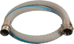 Continental ContiTech - 1" Inside x 1.56" Outside Diam, 220°F, Male x Female Camlock Food & Beverage Hose - 1-1/2" Bend Radius, Gray, 10' Long, 250 Max psi, 29 Vacuum Rating - Top Tool & Supply