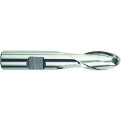 7/16" Dia. - 3-1/4" OAL - HSS-TiN - Ball Nose SE EM - 2 FL - Top Tool & Supply