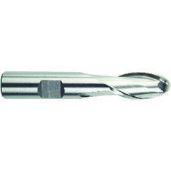 7/16" Dia. - 3-1/4" OAL - HSS-TiN - Ball Nose SE EM - 2 FL - Top Tool & Supply